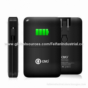 CE-/FCC-/RoHS-certified 3,000mAh Power Bank, Built-in AC Adapter Micro for Phone